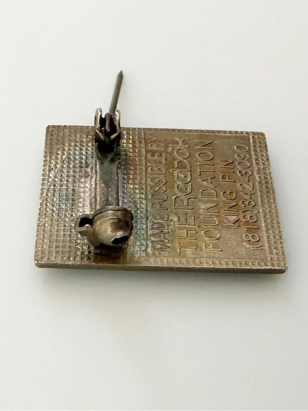 Human Rights Now 80's World Tour Reebok Sponsored Sterling Plated Pin
